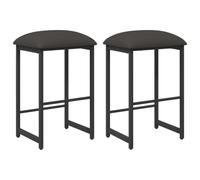 vidaXL Taburete de Bar 2 uds. Gris Oscuro 40 x 32 x 64 cm