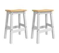 vidaXL Taburete de Bar 2 uds. y Cera de Miel 44 x 30 x 63 cm