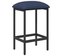 vidaXL Taburete de Bar Azul 40 x 32 x 74 cm Madera de ingeniería, Taburete de Bar Moderno, Rectangular, Ajustable, tapizado, Acero galvanizado, diseño Minimalista, Funcional