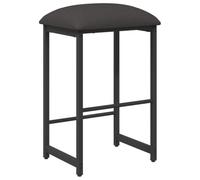 vidaXL Taburete de Bar Gris Oscuro 40 x 32 x 74 cm, Taburete Rectangular para Sala, diseño Moderno, Asiento Ajustable, reposapiés cómodo, Mueble Funcional