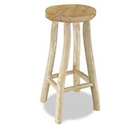 vidaXL Taburete de Bar Madera Teca Marrón Silla Alta de Barra Banqueta Cocina
