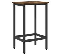 vidaXL Taburete de Bar Roble Ahumado 40 x 32 x 64 cm, con reposapies, Silla de Bar Rectangular, Estructura de Acero Resistente a arañazos, solución Elegante para Interiores