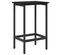 vidaXL Taburete de Bar Roble Negro 40 x 32 x 64 cm, con reposapies, Silla de Bar Rectangular, Estructura de Acero Resistente a arañazos, solución Elegante para Interiores