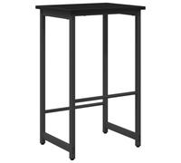 vidaXL Taburete de Bar Roble Negro 40 x 32 x 64 cm, Taburete Rectangular para Sala, Moderno, Ajustable, Madera, Estructura de Acero, diseño Minimalista