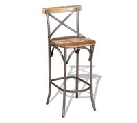 Vidaxl taburete de barra de cocina madera maciza reciclada 110 cm