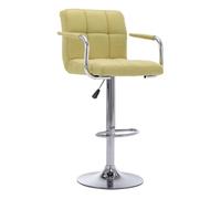 Vidaxl taburete de barra de cocina tela verde
