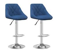 Vidaxl taburete de cocina 2 unidades de terciopelo azul