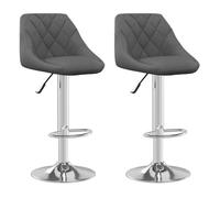 Vidaxl taburete de cocina 2 unidades de terciopelo gris oscuro