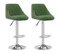 Vidaxl taburete de cocina 2 unidades de terciopelo verde oscuro
