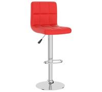 Vidaxl taburete de cocina cuero sintético rojo