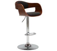 vidaXL Taburete de Cocina de Madera Curvada y Tela Gris Mobiliario Silla Casa