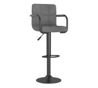 Vidaxl taburete de cocina de tela gris claro