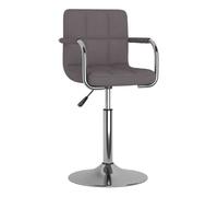 Vidaxl taburete de cocina de tela gris taupé