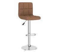 Vidaxl taburete de cocina de tela marrón
