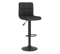 Vidaxl taburete de cocina de tela negro