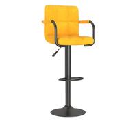 Vidaxl taburete de cocina de terciopelo amarillo mostaza