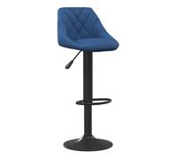 vidaXL Taburete de Cocina Casa Bistró Pub Restaurante Mostrador Asiento Reposapiés Silla Alta de Bar Moderno Ajustable de Terciopelo Azul