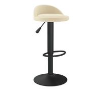 vidaXL Taburete de Cocina de Terciopelo Color Crema, Silla, Silla de mostrador, Silla de Pub, sillas, sillas de mostrador, sillas de Pub