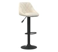 Vidaxl taburete de cocina de terciopelo crema