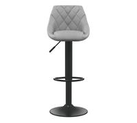 Vidaxl taburete de cocina de terciopelo gris claro