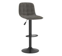 Vidaxl taburete de cocina de terciopelo gris oscuro