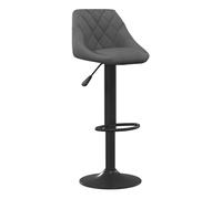 Vidaxl taburete de cocina de terciopelo gris oscuro