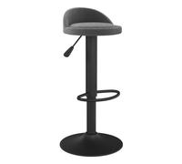 Vidaxl taburete de cocina de terciopelo gris oscuro