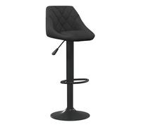Vidaxl taburete de cocina de terciopelo negro