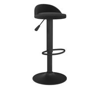 Vidaxl taburete de cocina de terciopelo negro