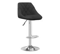 Vidaxl taburete de cocina de terciopelo negro