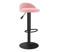 Vidaxl taburete de cocina de terciopelo rosa