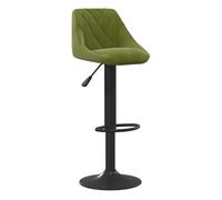 Vidaxl taburete de cocina de terciopelo verde claro