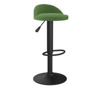 Vidaxl taburete de cocina de terciopelo verde oscuro