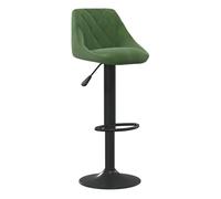 Vidaxl taburete de cocina de terciopelo verde oscuro