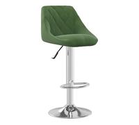 Vidaxl taburete de cocina de terciopelo verde oscuro