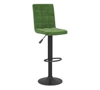 Vidaxl taburete de cocina de terciopelo verde oscuro