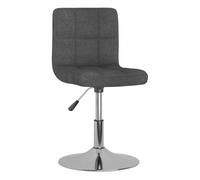 Vidaxl taburete de cocina giratorio tela gris oscuro