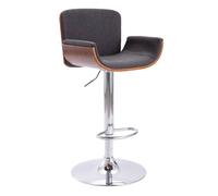 Vidaxl taburete de cocina tela gris