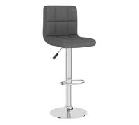 Vidaxl taburete de cocina tela gris oscuro