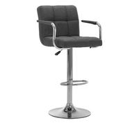 Vidaxl taburete de cocina tela gris oscuro