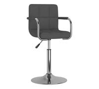 Vidaxl taburete de cocina tela gris oscuro