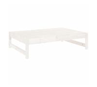 Vidaxl taburete de jardín madera maciza de pino blanco 120x80 cm