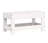 vidaXL Taburete de Jardín, Reposapiés Otomana de Palets de Relax, Mesa de Centro, Asiento para Patio Terraza, Madera Maciza de Pino Blanco