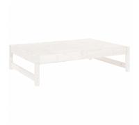 Vidaxl taburete de jardín madera maciza de pino blanco 120x80 cm