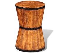 Taburete con forma de reloj de arena madera de mango rugosa