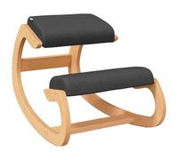 vidaXL Taburete de Rodillas, Silla Ergonómica para Rodillas, Mecedora Acolchada, Silla para Dormitorio Oficina, Madera Contrachapada de Abedul Negro