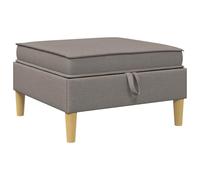 vidaXL Taburete de Sofá con Almacenamiento Topo Tela, Ottomán para Sala, Diseño Rectangular Moderno, Gran Almacenamiento, Útil para Organizar y Comodidad Ergonómica