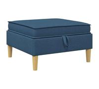 vidaXL Taburete de sofá con espacio de almacenamiento, tela azul, sala de estar, otomana moderna, espacio de almacenamiento robusto, cojín práctico, diseño elegante y minimalista