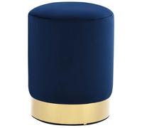 vidaXL Taburete de Terciopelo 28 x 36 cm Azul y Dorado