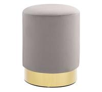 Vidaxl taburete de terciopelo 28 x 36 cm gris claro y dorado